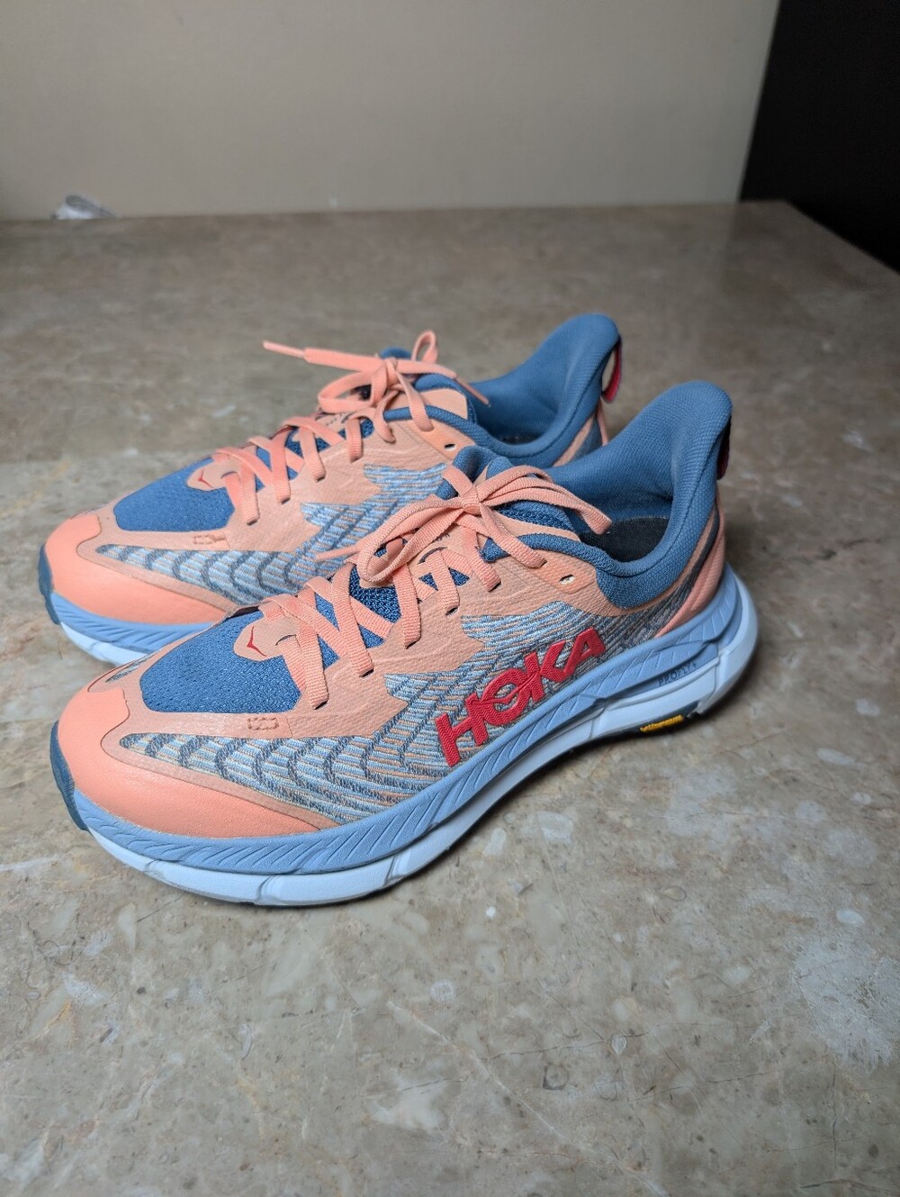 Hoka Mafate Speed 4 Trail Running Shoes Papaya Real Teal Women's Size 9.5 No Box - Picture 9 of 11